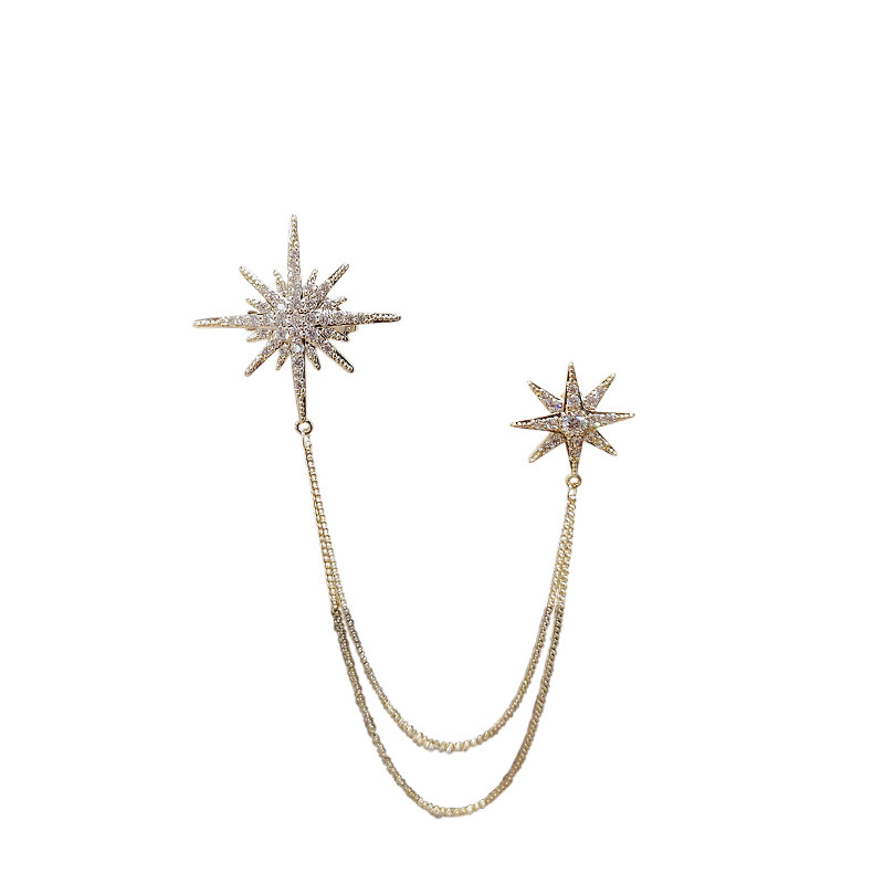 韩国星星胸针气质个性流苏别针少女走光西装胸针