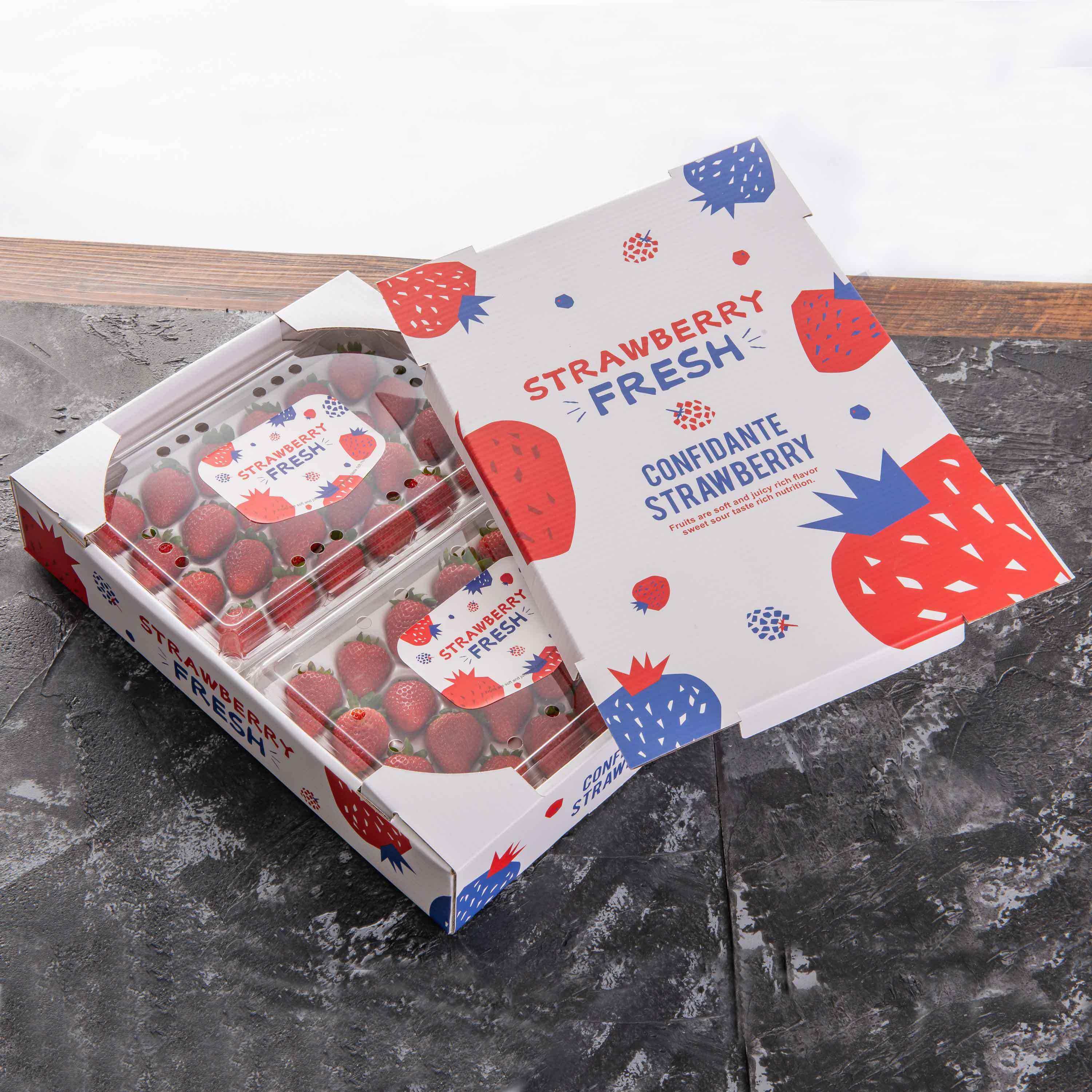 网红圣诞奶油草莓包装盒快递专用新鲜运输打包一次性餐盒