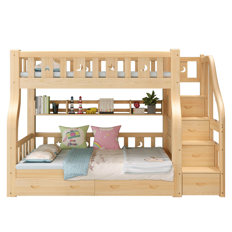 上下床双层床全实木双人高低床多功能子母床儿童床大人上下铺木床