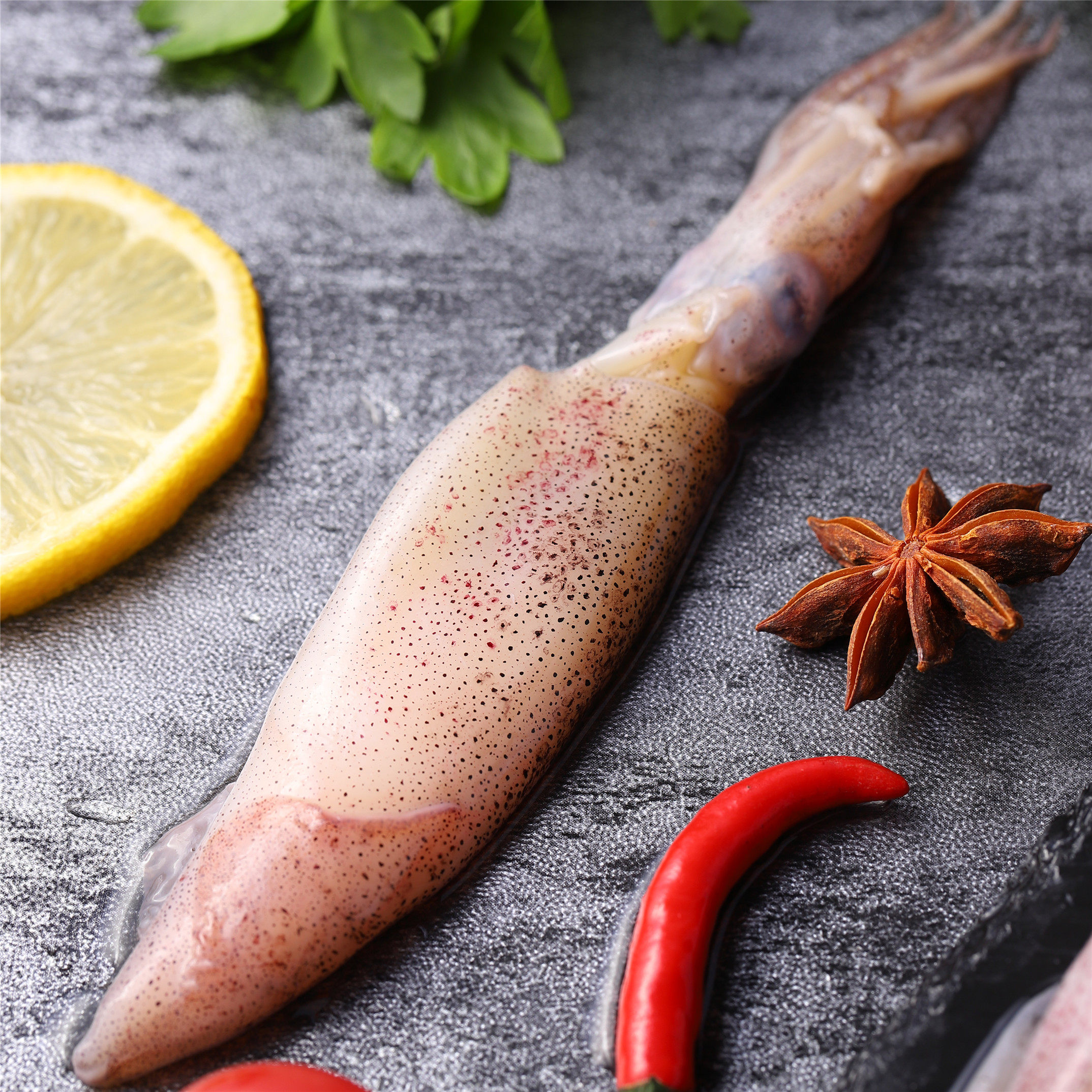 火锅笔管鱼满野生鲜活冷冻海鲜乌贼墨鱼小海冷冻墨鱼