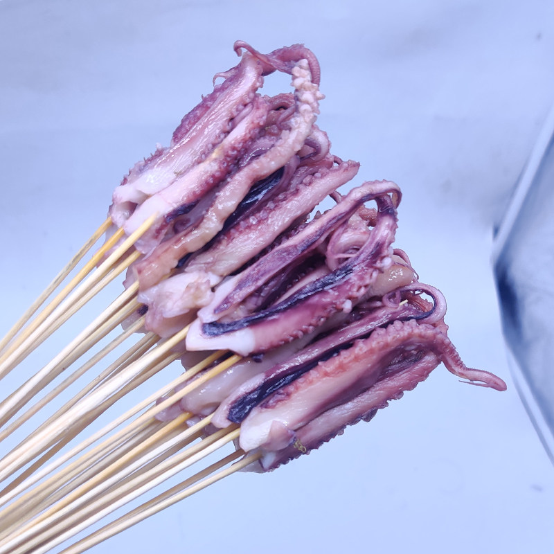 网红章鱼须小串脆口章鱼须鱿鱼须小串商用铁板烧烤油炸小吃2000串