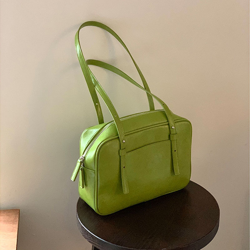 高级牛油果绿手提手提包包包女2022新款时尚休闲百搭通用款女包