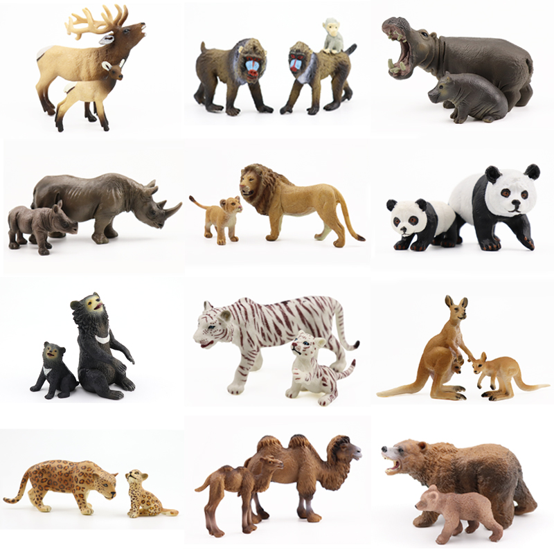 仿真动物世界玩具儿童野生野生动物动物园套装实心狮子仿真