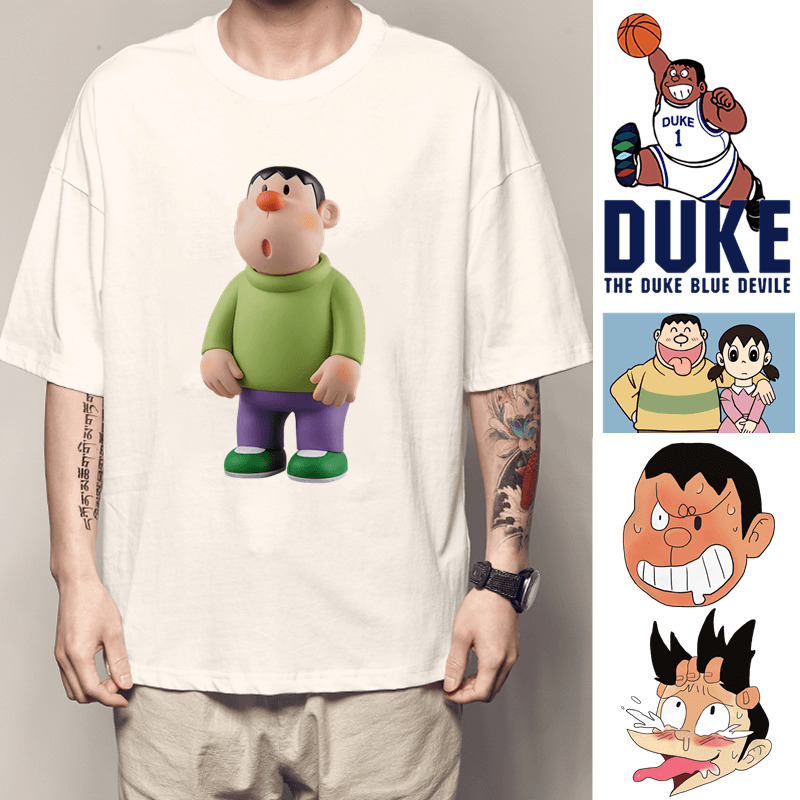 末语浛胖虎和静香情侣装T恤大雄情侣短袖小夫我要进来了锡安周边