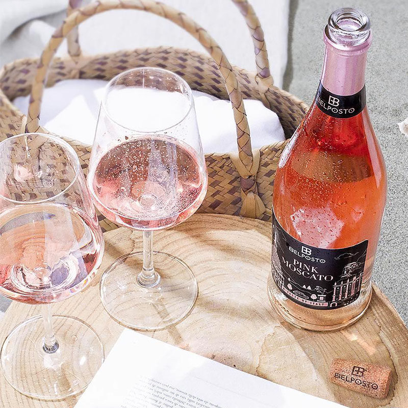 意大利进口莫斯卡托pinkmoscato粉红起泡葡萄酒香槟起泡及香槟葡萄酒