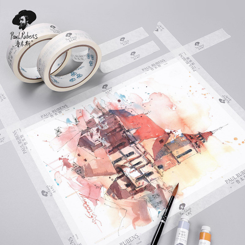胶带鲁本斯学生水粉素描专用油画画画贴边美纹胶带