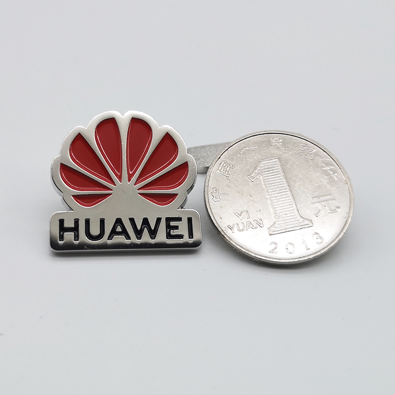 适用华为logo徽章定制企业胸章现货合金胸牌胸针