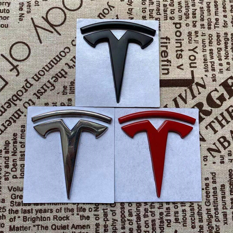 tesla特斯拉logo金属车贴改装改装车车身贴标侧标汽车