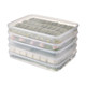 Dumpling box frozen dumplings multi-layer egg storage box refrigerator preservation food quick-frozen box dumplings chaotic tray home Dumpling box frozen dumplings multi-layer egg storage box refrigerator preservation food quick-frozen box dumplings chaotic tray home