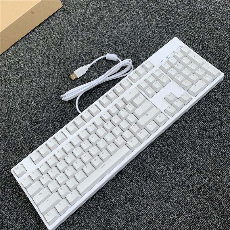 办公usb热插腾特外贸康腾特红轴茶轴轴黑键盘键盘