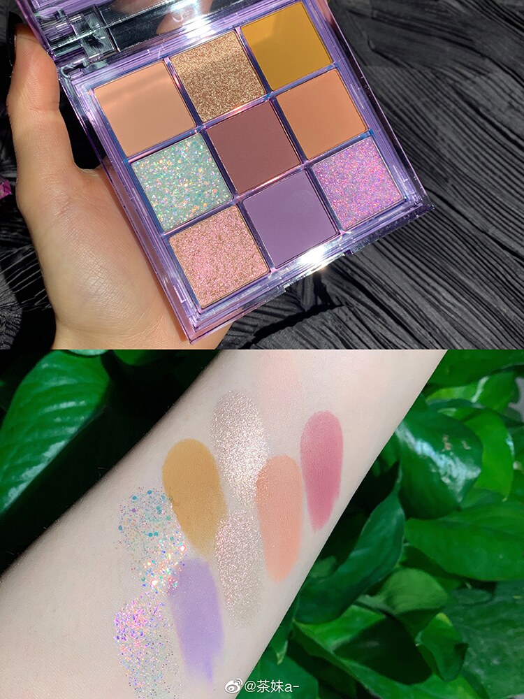 auburn傲本眼影珠光哑光大地色细闪粉紫橘棕干眼影