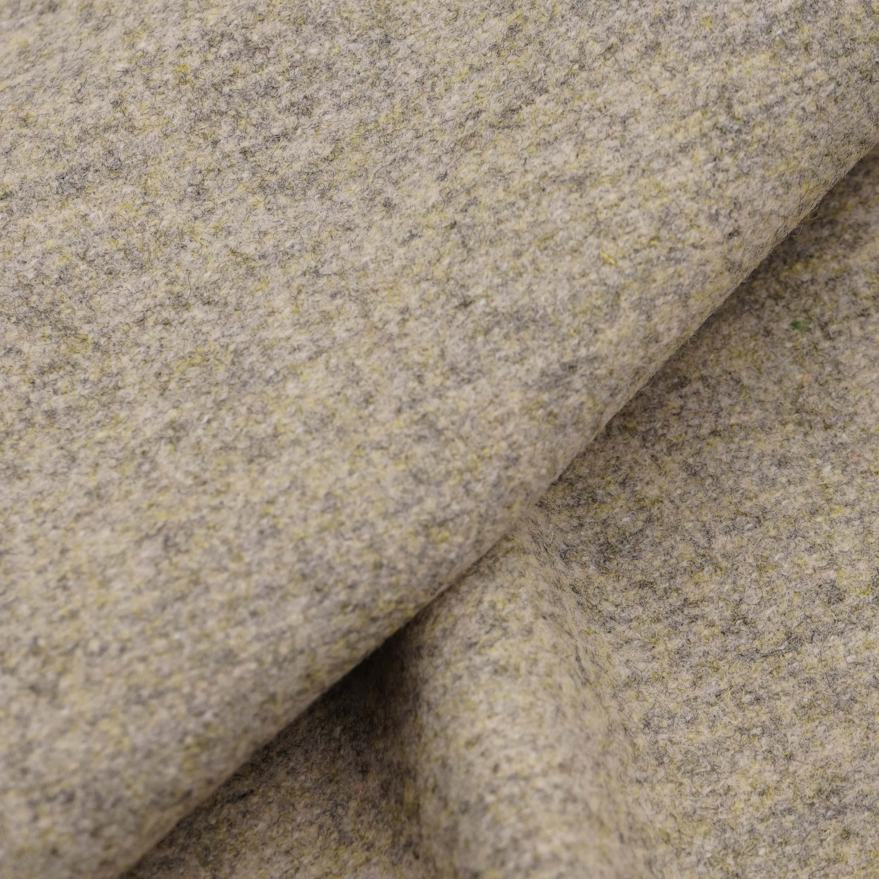 纯然气质法兰绒羊毛面料米色粗纺毛呢春秋大衣海绵垫