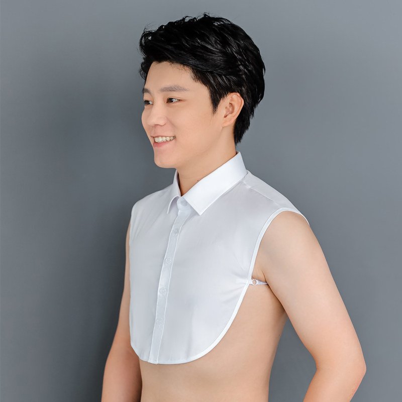 新款尖领衬衣领装饰假领男衬衫配饰假领子百搭纯棉秋冬季配毛衣
