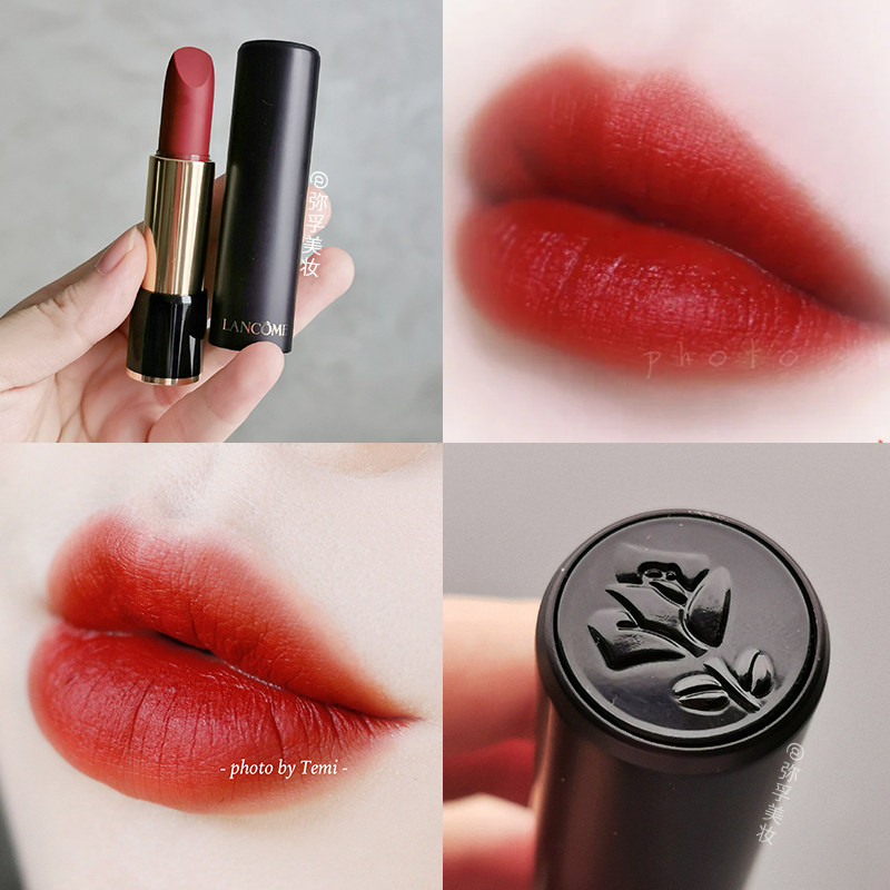 圣诞送礼lancome兰蔻口红196朱砂橘哑888小野唇膏