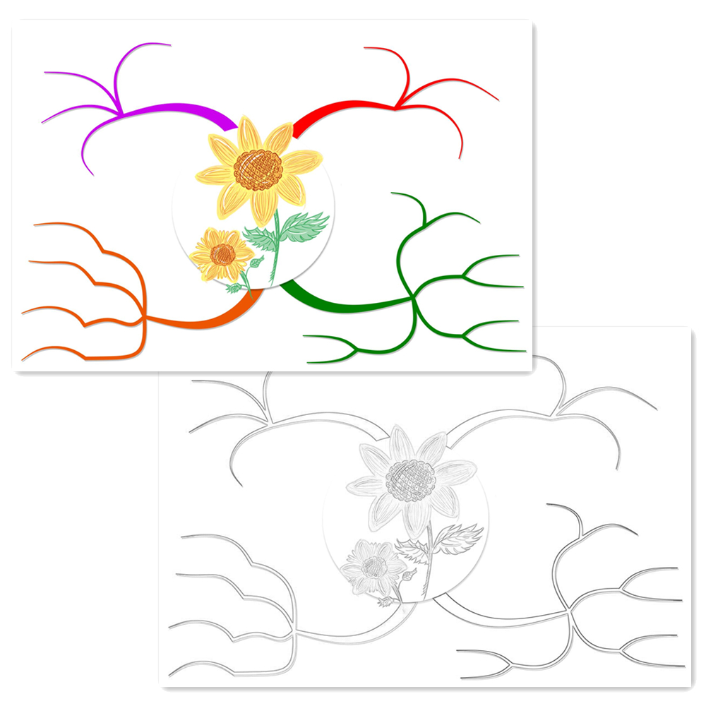 创意思维导图空白图片