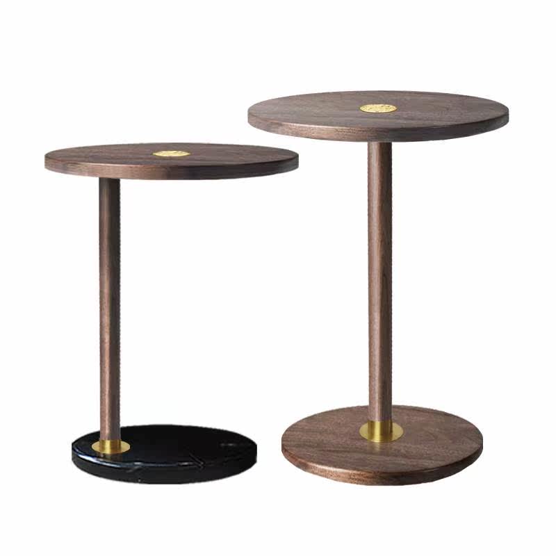 温新情中式木型小边圆桌实茶几沙简发桌飘桌边桌窗约床边几小c桌