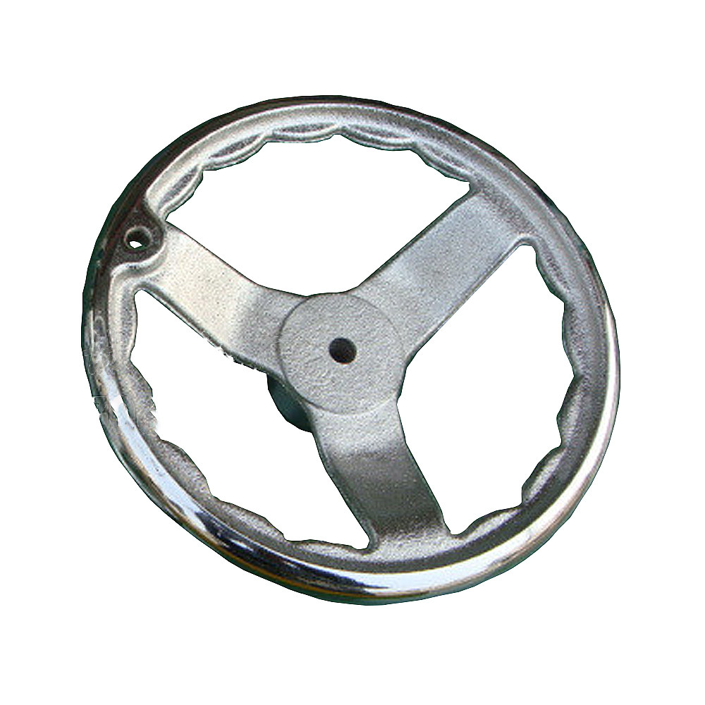 手轮圆形m22手柄电镀镀铬20寸m8m10梅花轮盘手轮