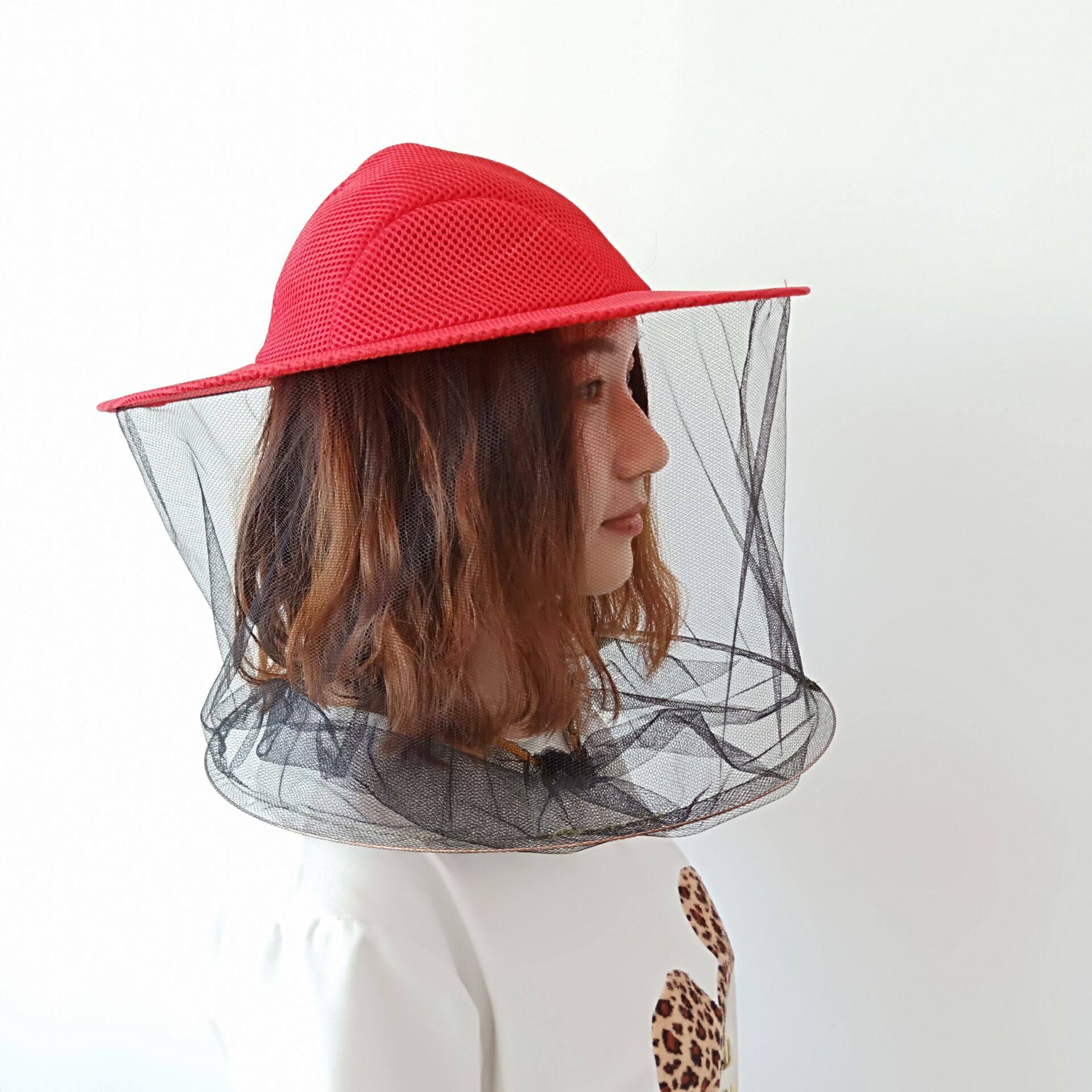 防蜂帽养蜂专用高清面网透气迷彩蜂帽防蜂蛰帽子防护罩蜜蜂工具