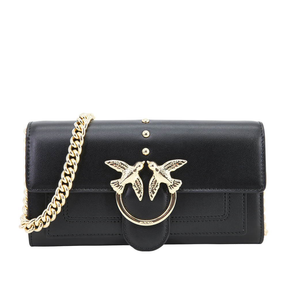 直营pinko品高女士牛皮单肩斜挎链条包燕子包1p21kvy5ff