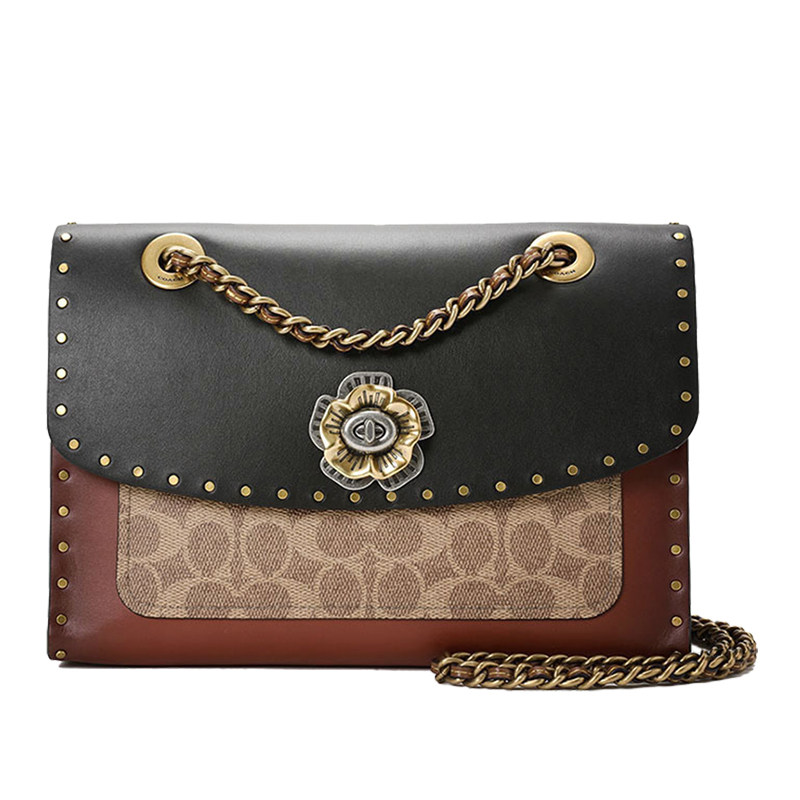 链条斜挎包单肩包单肩山茶花自营经典parker女士蔻驰通用款女包