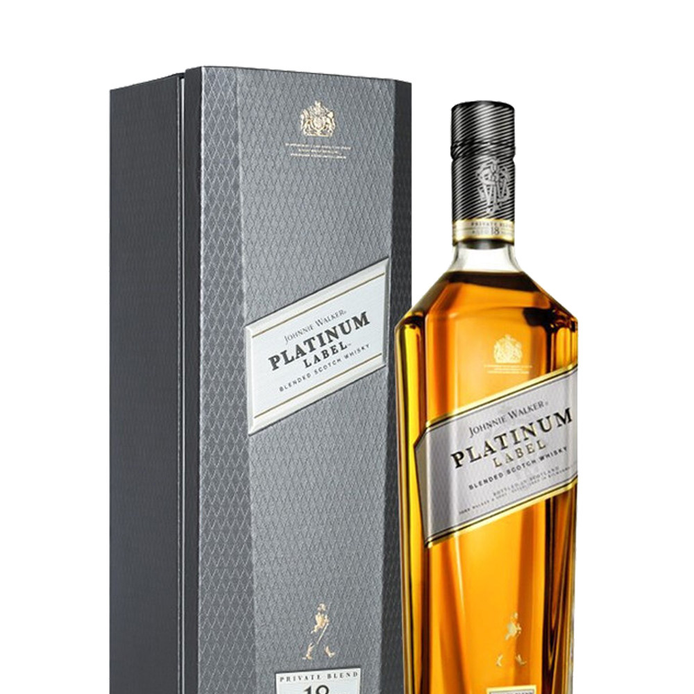 自营johnniewalker尊尼获加18年铂金苏格兰威士忌礼盒盒装威士忌