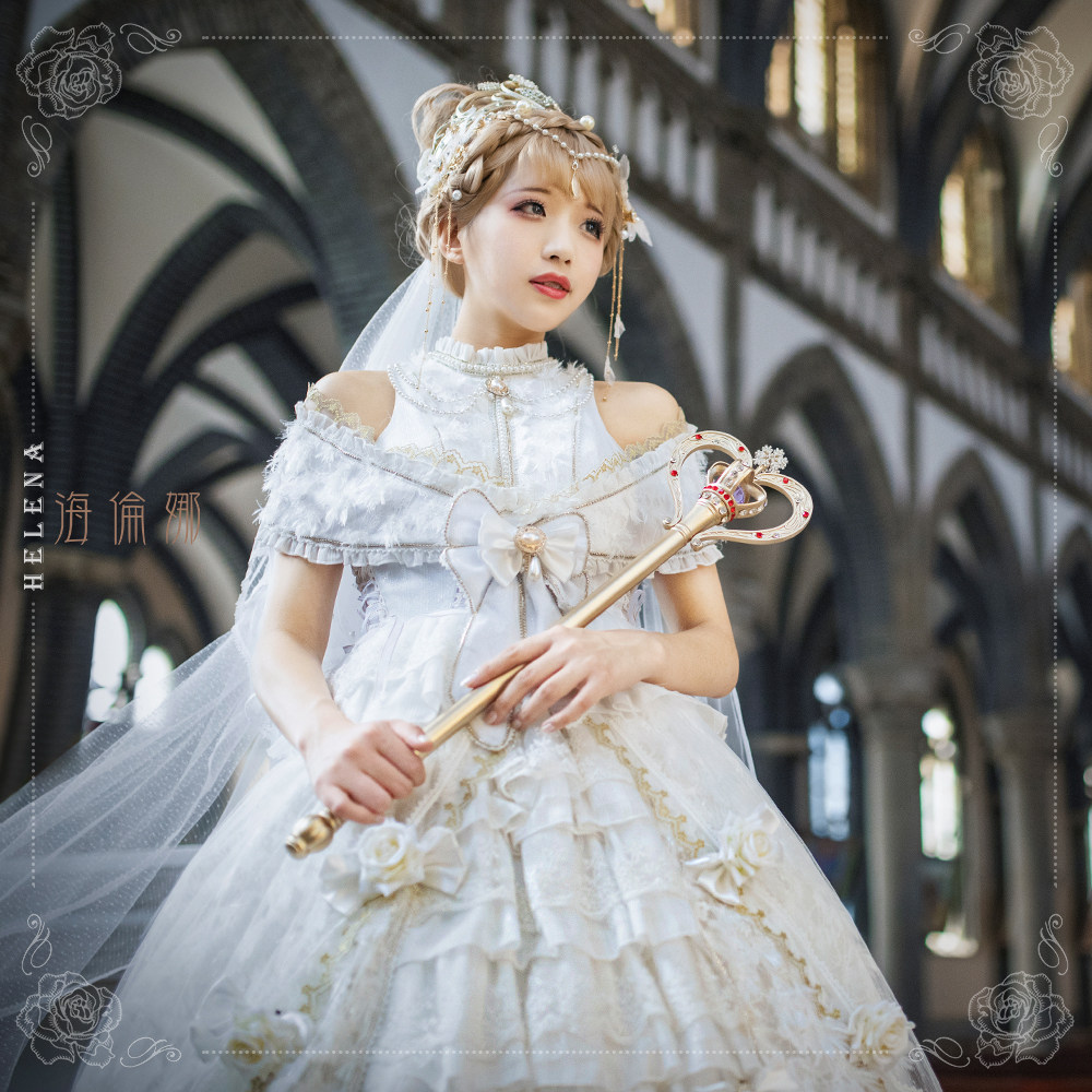 优派派瑞海伦jsk套装原创国牌lolita洋装花嫁连衣裙