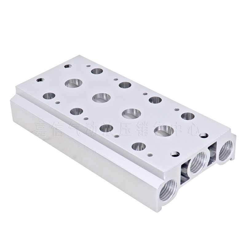 200m气动汇流板4v210-08电磁阀tg2521/4v220/4v230底座2f-3-16f全