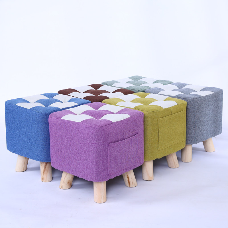 布艺凳子家用客厅沙发茶几凳换鞋凳网红坐墩矮凳