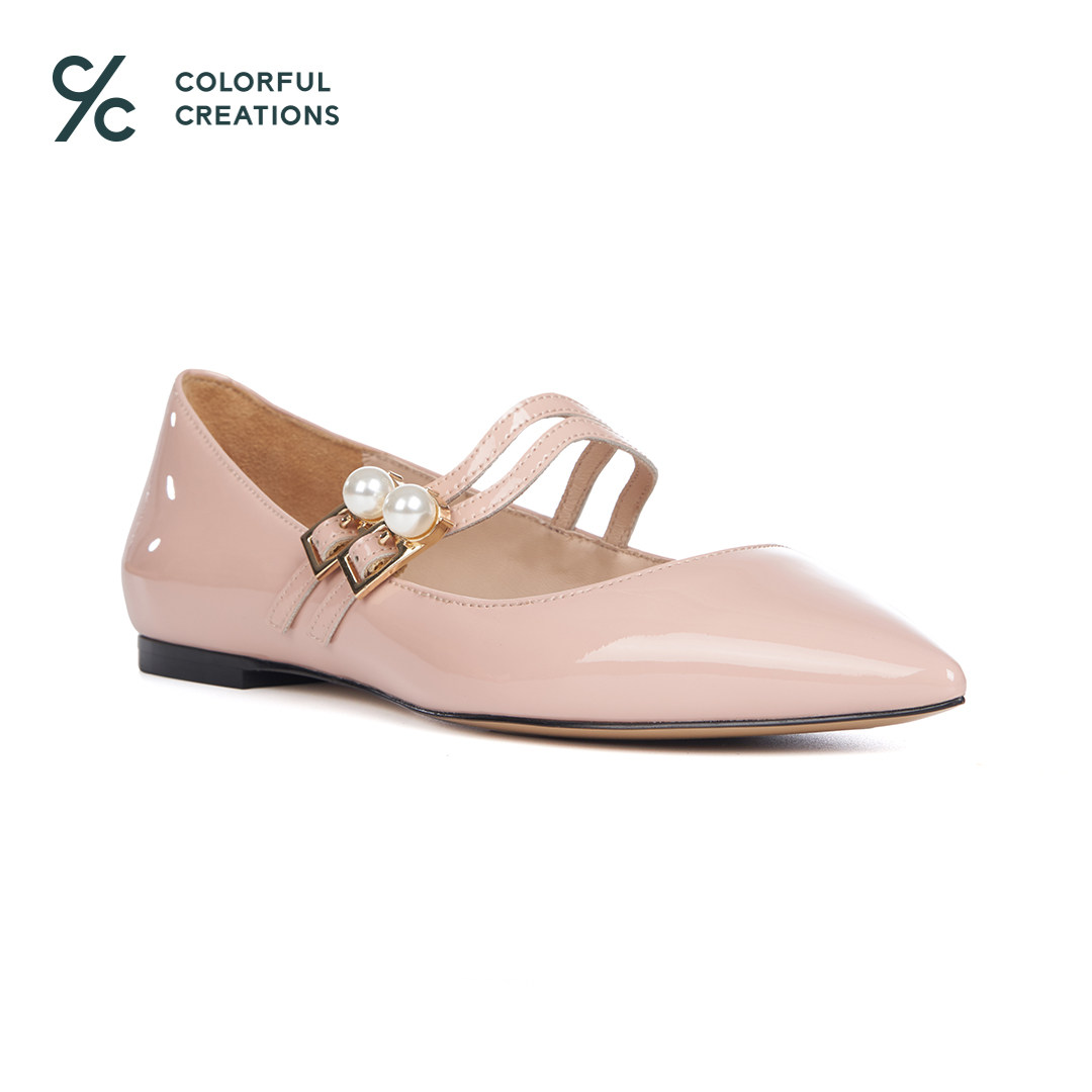 cc女鞋粉色法式玛丽珍lolita一字珍妮鞋女复古单鞋