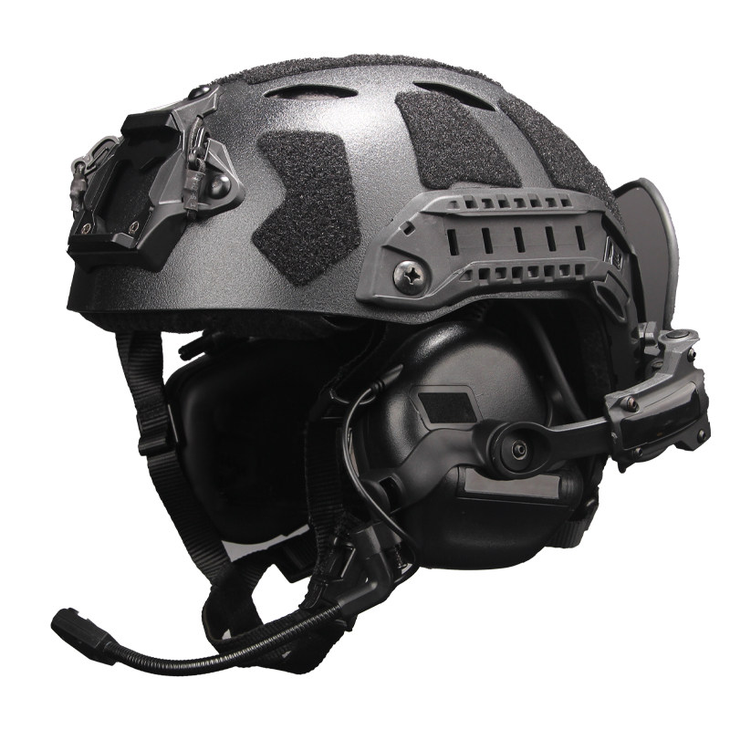 战术兵防暴训练特种套装耳机旋转头盔战术sf头盔
