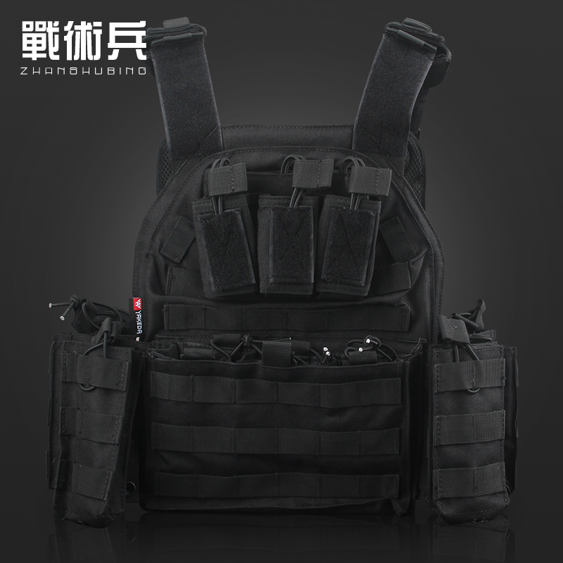 战术兵 特种黑色多功能马甲作训防刺6094行动版战术背心