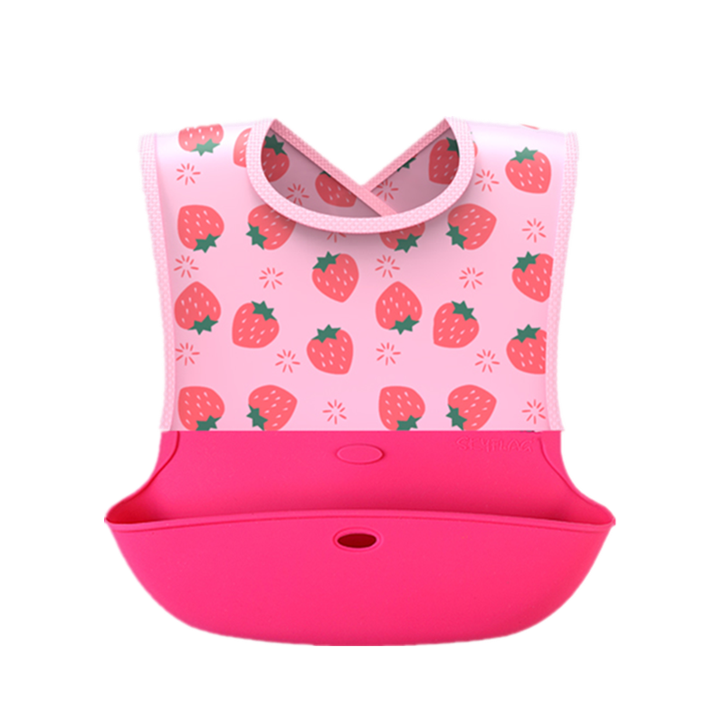 skyflag婴儿防水围兜宝宝吃饭围嘴儿童小孩食饭兜硅胶超软口水兜