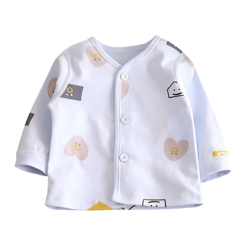 幼儿纯棉衣服男女童宝宝春季无骨对襟长袖