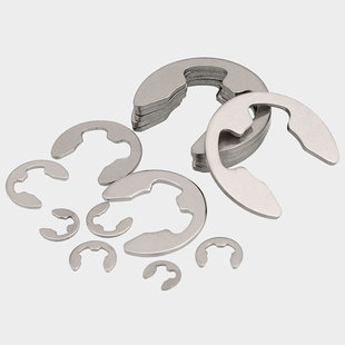 e型卡簧 m2m3m4m5m7m8m9m10m12m15 卡扣Φ1.2 开口挡圈 304不锈钢