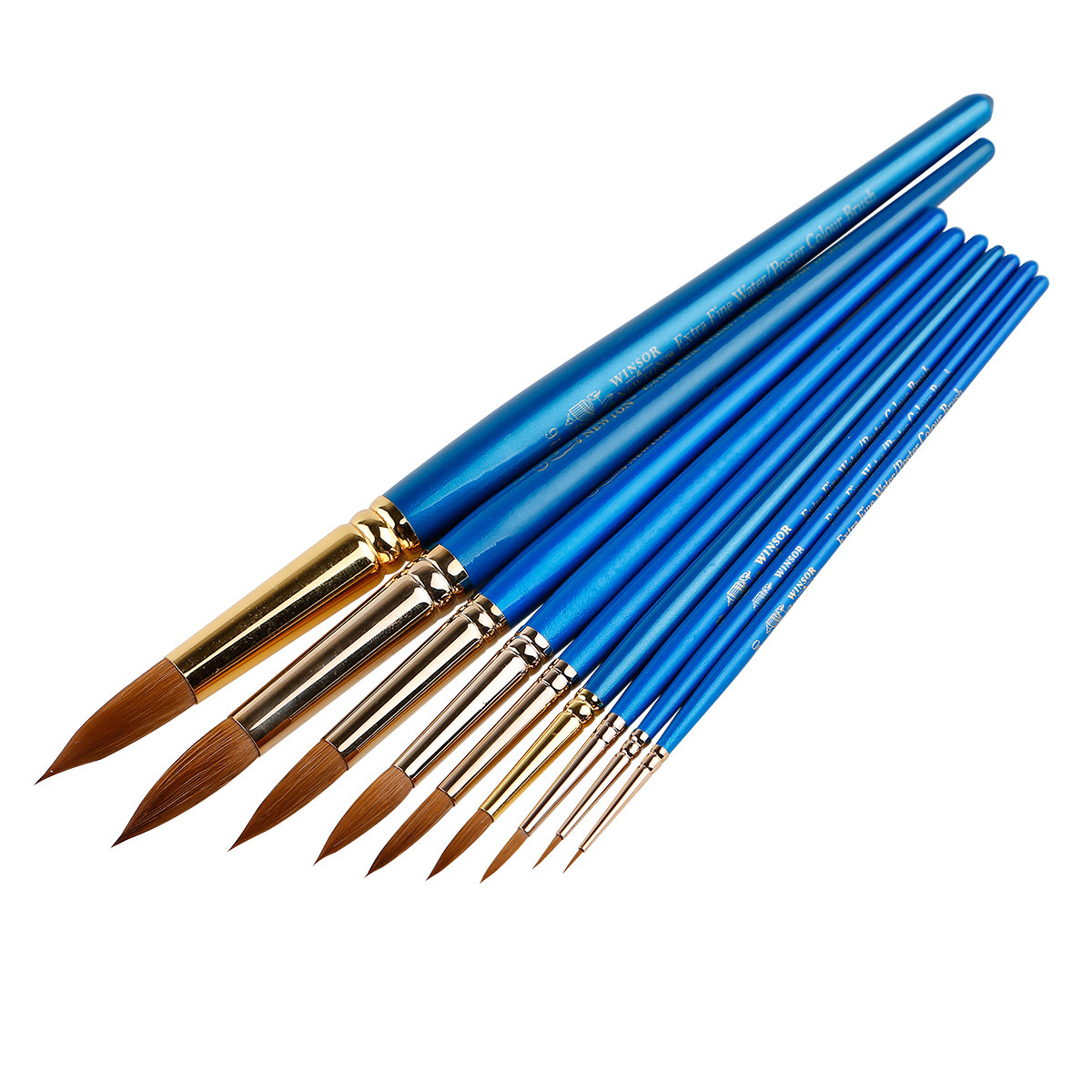 画笔温莎牛顿水彩笔混合貂毛圆头水水彩水彩画胖子水粉