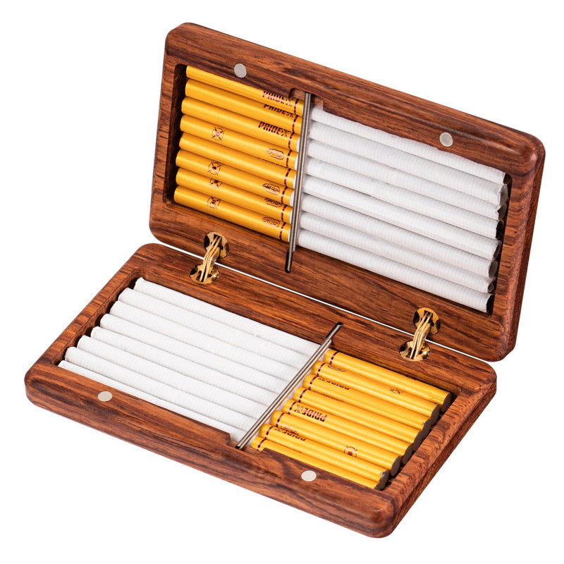 烟盒实木木质便携创意个性潮中细支烟装木制香菸盒烟盒
