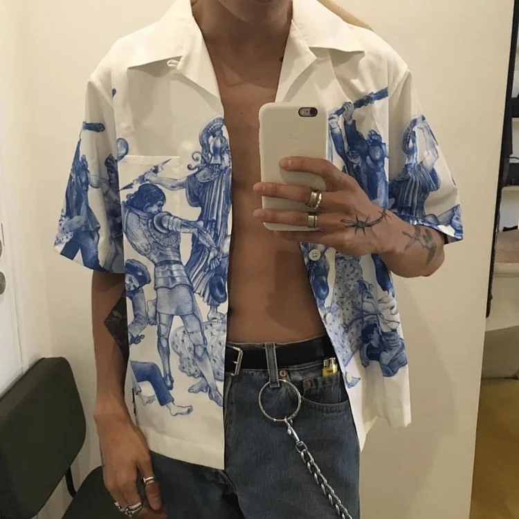 原创 IMPORTANT ONES 重要人物GD同款短袖衬衫