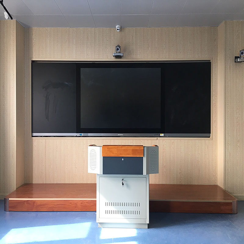 讲台学校教室台木质地站台半圆形钢架舞台幼儿园演讲台