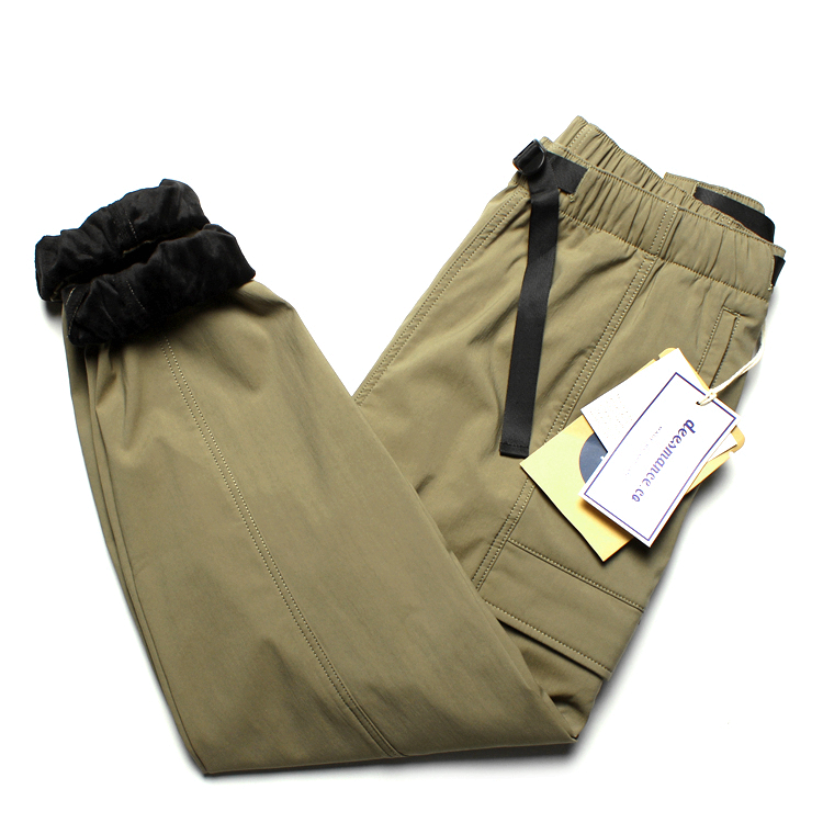 巨厚！Dee&Co日本机能户外面料加绒加厚束口复古工装小脚休闲潮裤