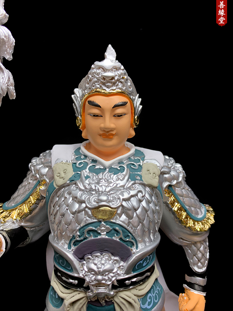 彩绘桌面家居12寸赵云三士燕南常胜将军常山树脂摆件