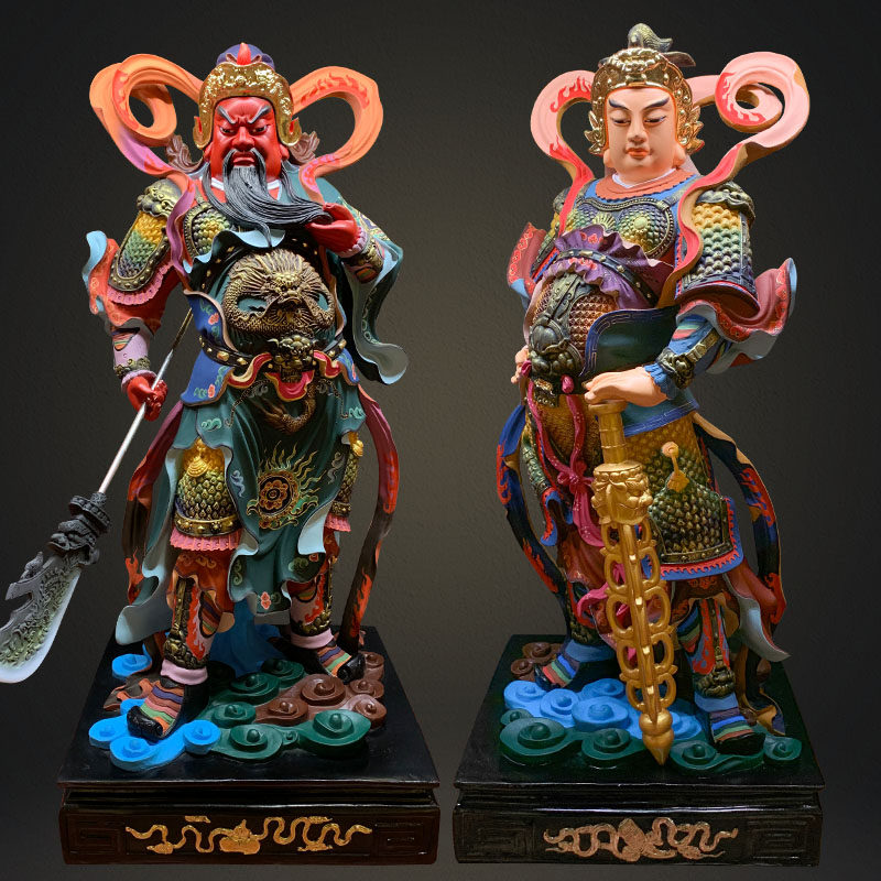 善缘韦陀伽蓝树脂佛像关公韦驮菩萨家用客厅摆件