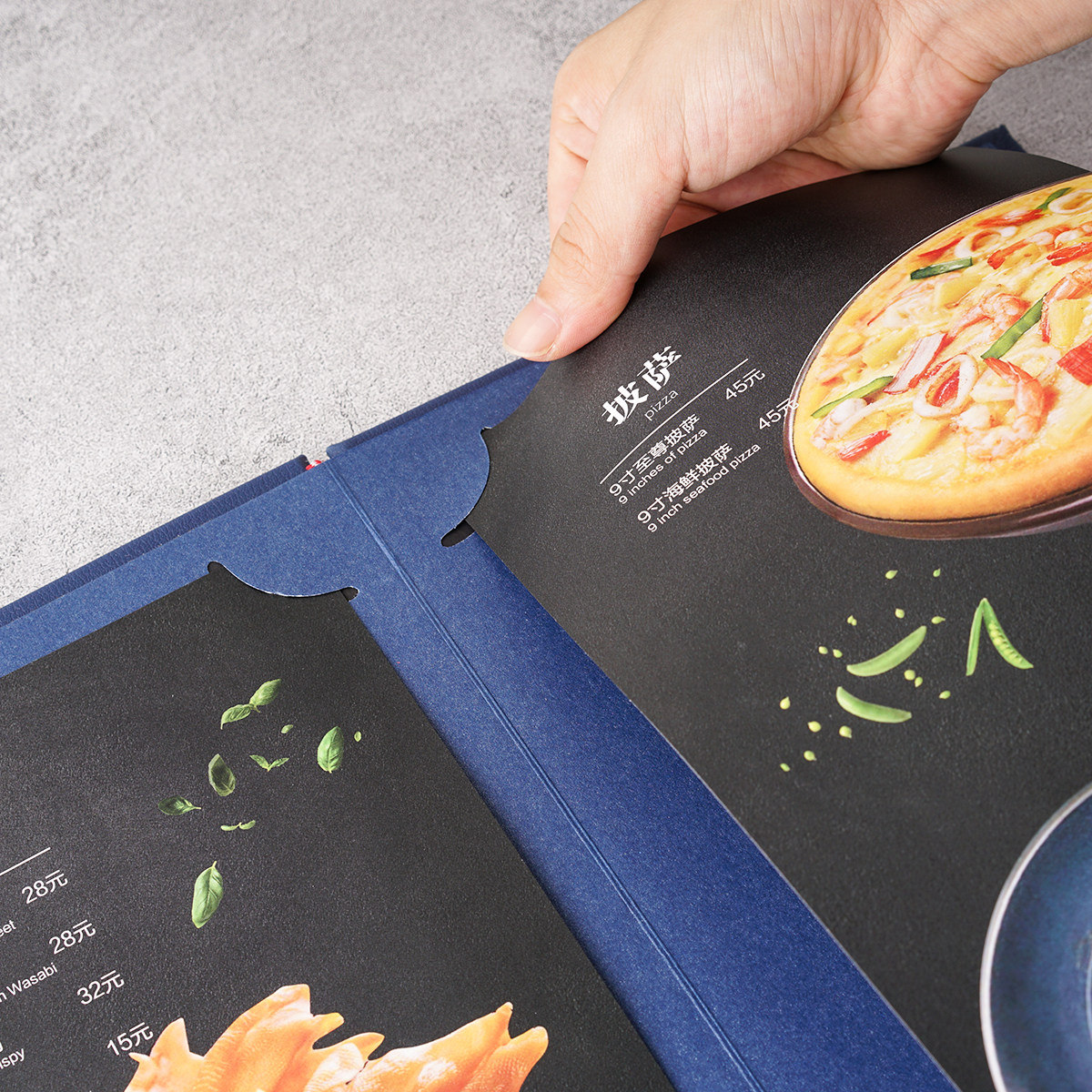 制作西餐表单价目表价目pvc菜牌烧烤火锅饭店定制菜谱