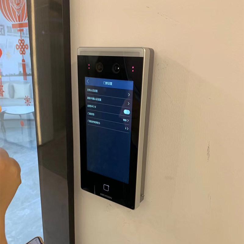门禁海康威视可视对讲智能人脸识别指纹一体机7寸k1t671门禁机