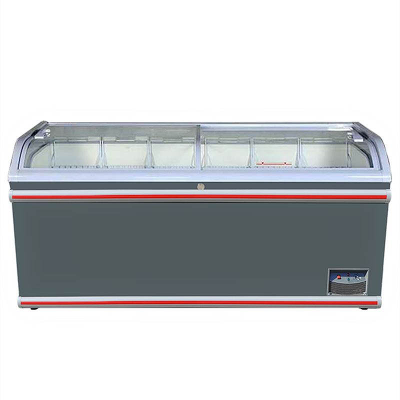 富雪岛圆弧玻璃门雪糕冷柜冰柜冷藏冷冻卧式展示柜展示柜