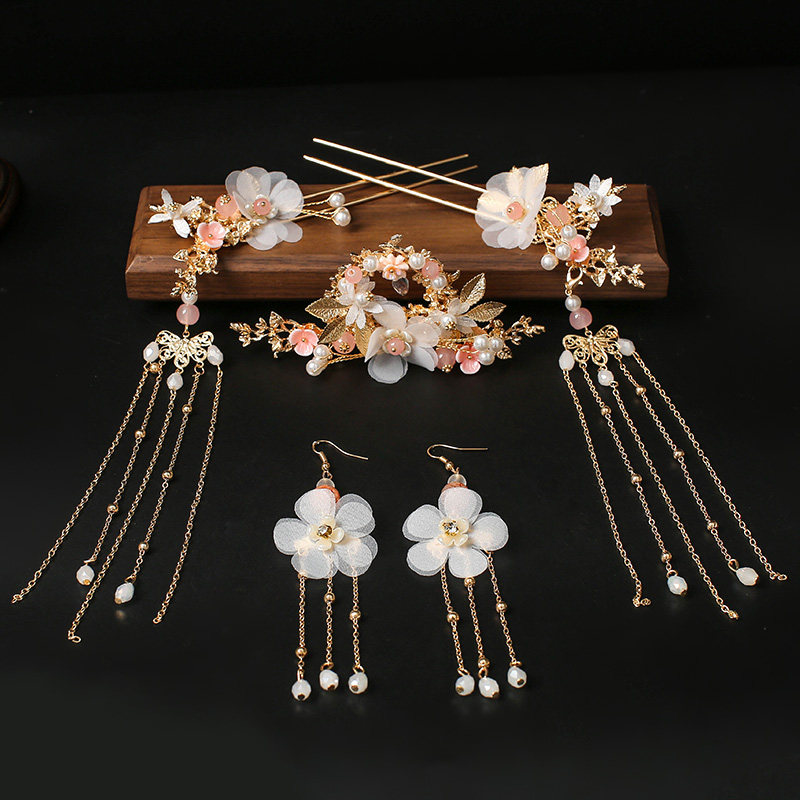 古装汉服头饰全套发簪古风饰品超仙流苏配饰步摇女发冠簪子发夹小