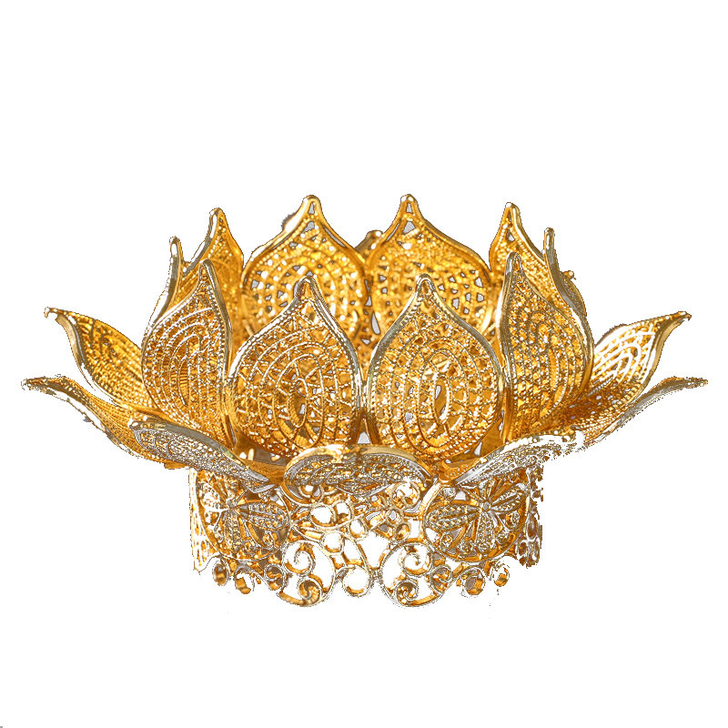 古代宋制汉头饰儿童双层立体保色莲花发冠敦煌发饰