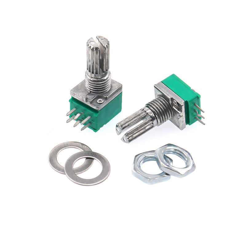 电位器rk097g单联双联6脚柄长15mm音响功放10k电位器