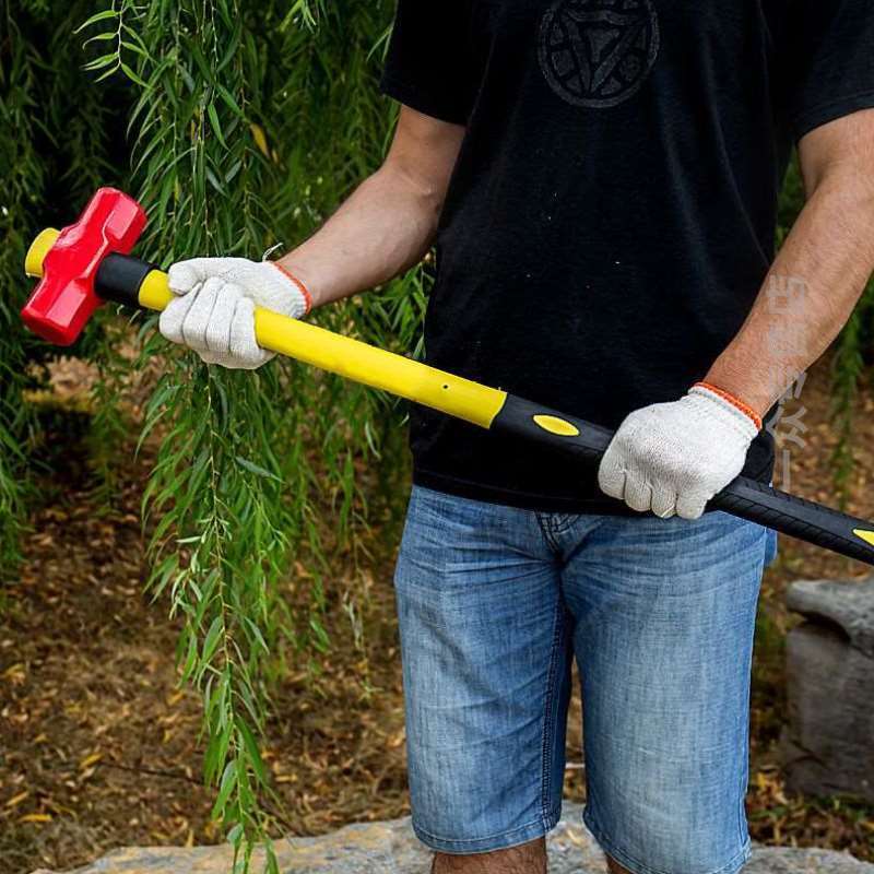 大锤倒桩铁锤重型八角锤子方头锤消防拆砸大铁锤石工锤