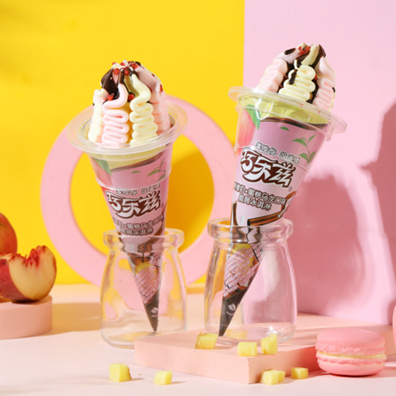 伊利巧乐兹巧克力香草口味脆筒雪糕批整箱10支姜撞奶蜜桃乌龙脆筒