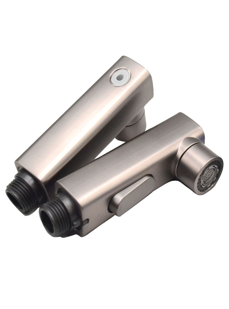 厨房灰色抽拉水龙头花洒配件喷头出水水嘴面盆厨卫龙头配件